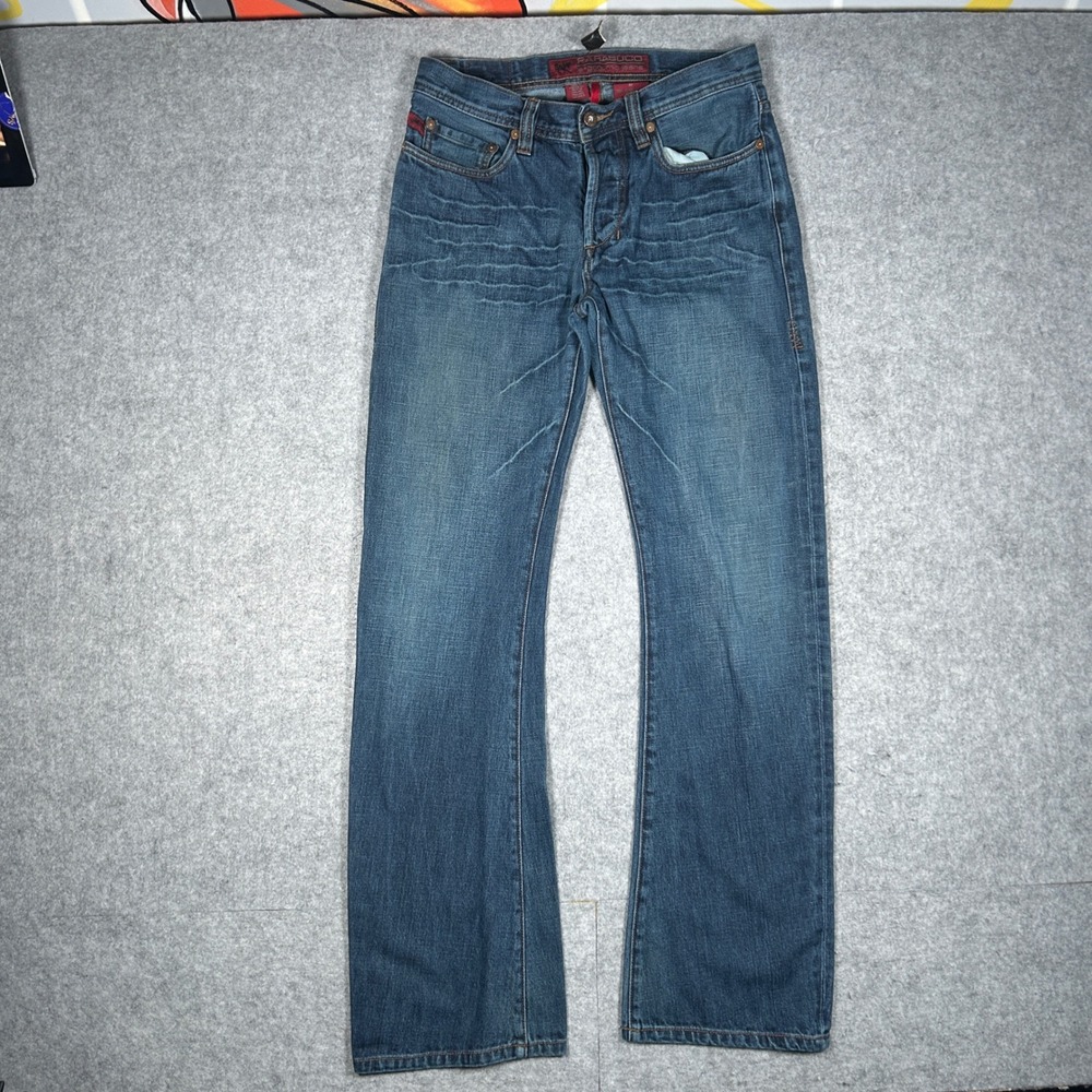 Parasuco denim jeans mens 32 Blue Ergonomic Jeans Y2K Streetwear Skater